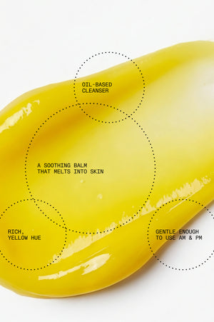 Vitamin C & Omegas Cleansing Balm texture, a soothing oil-based balm