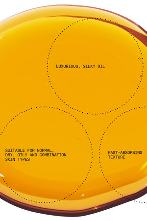 Golden oil texture: luxurious, fast-absorbing, for all skin types