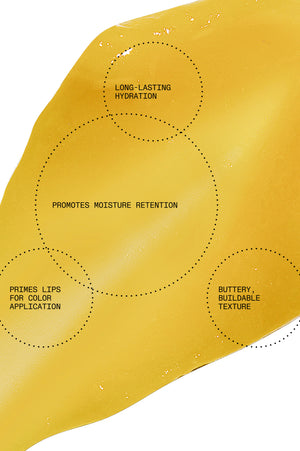 Lip balm texture described as buttery, hydrating, and buildable