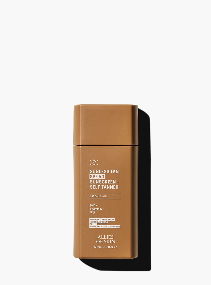 allies of skin sunless tan spf 50 daily self-tanner