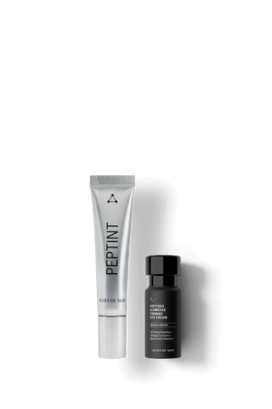 Peptide Power Duo: Peptint lip tube and Firming Eye Cream bottle
